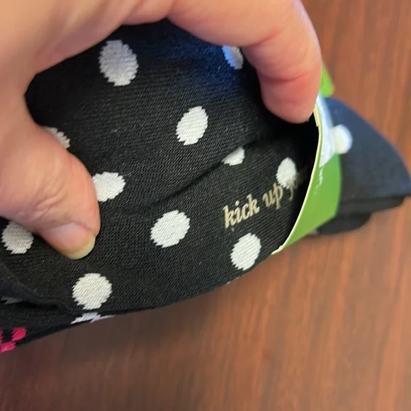 🎊HP 3 Pairs KATE SPADE Gray Black WINK Polka Dot Striped Trouser Crew Socks NIP - Picture 11 of 13
